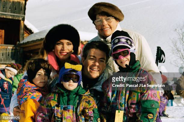 Actor Jean-Claude Van Damme and his family on vacation at a ski... News  Photo - Getty Images