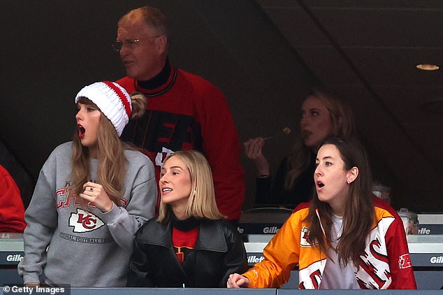 Taylor Swift wore a custom-made, crocheted beanie with her boyfriend Travis Kelce's jersey number embroidered on the front that was 'gifted' to the pop star by a fan