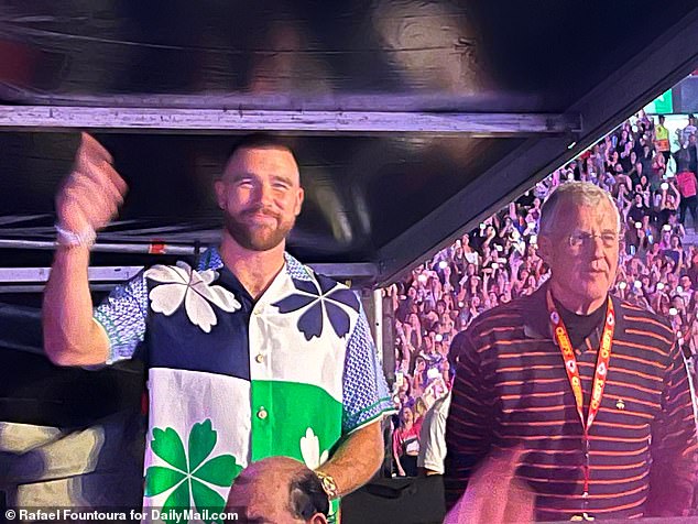 Kelce parties with Scott Swift during Taylor's Eras Tour show in Buenos Aires, Argentina