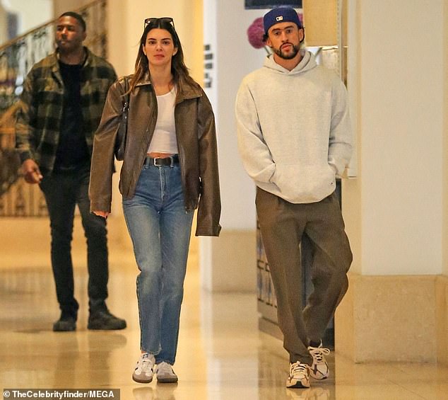 Bad Bunny and Kendall Jenner have reportedly ended their romance. Neither has spoken publicly about the possible split  (Pictured in Beverly Hills in June)