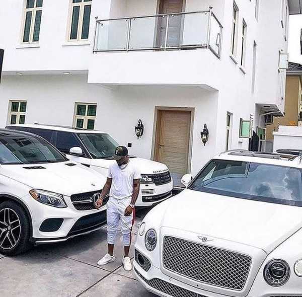 Davido Flaunts His White Mansion And All-white Luxury Cars Worth N300m -  AUTOJOSH