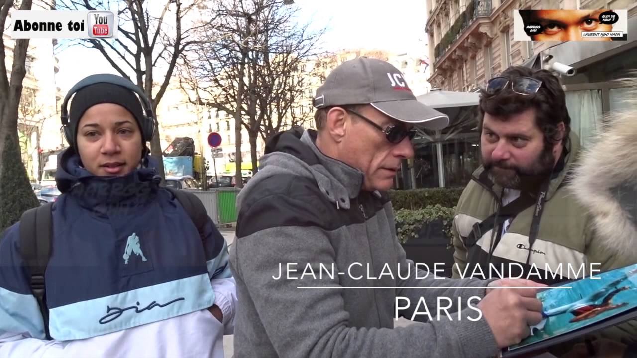 Stunning Jean-Claude Van Damme giving it to the fans in Paris - YouTube