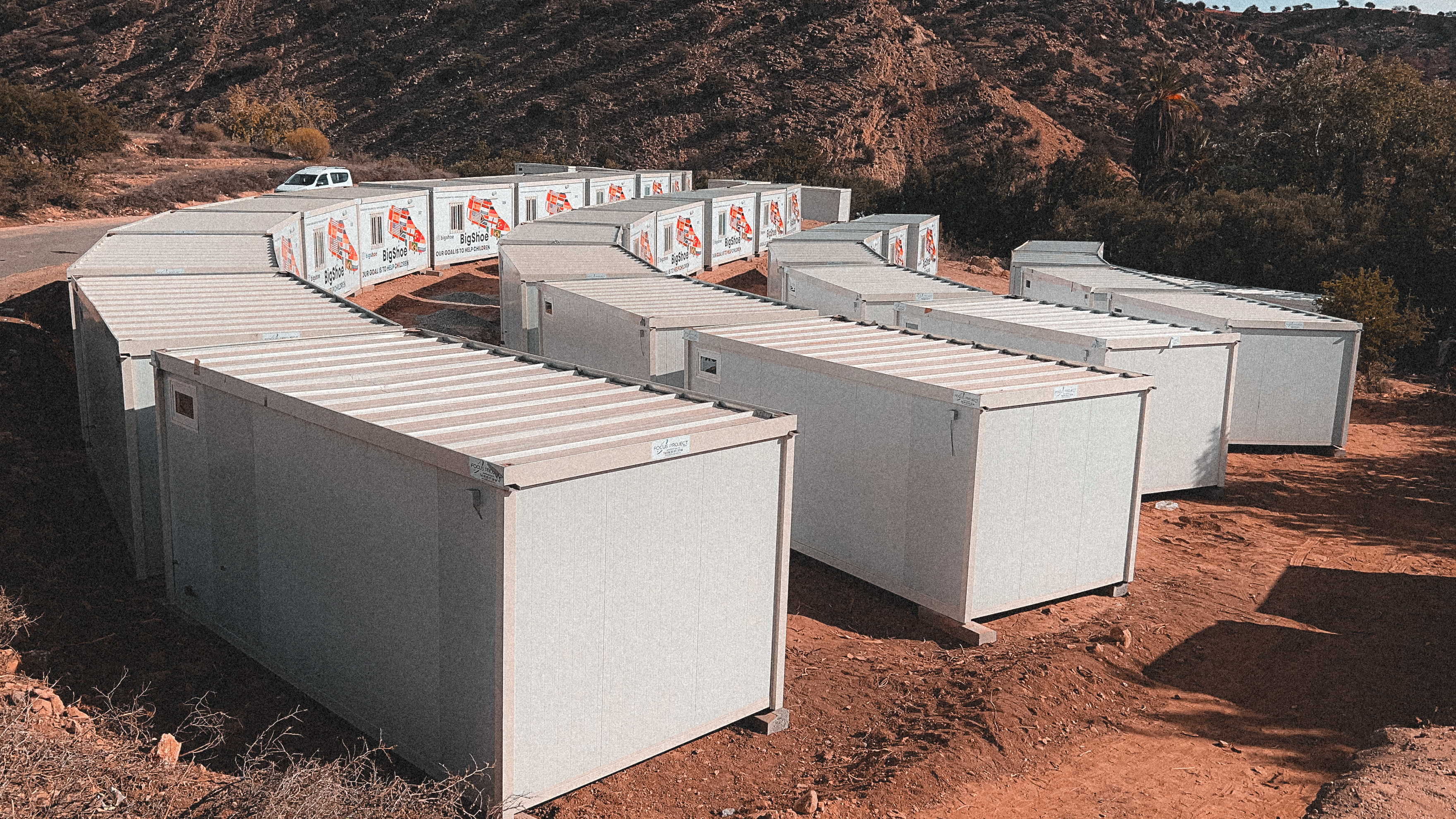 The container village will home 255 people in Morocco