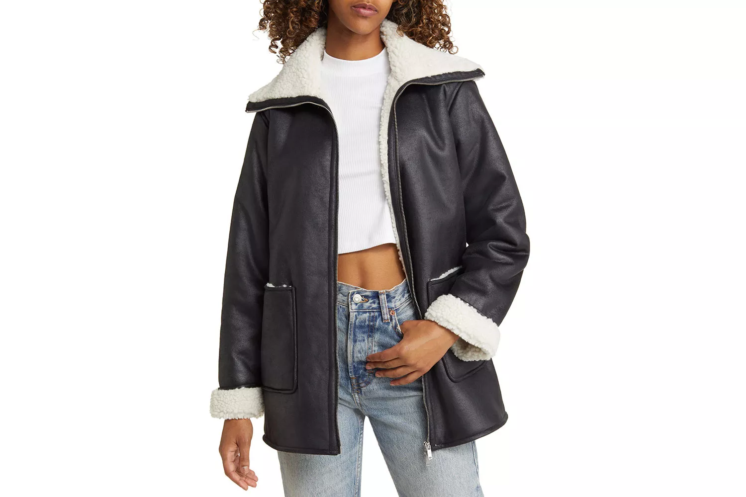 Nordstrom Noisy May Hailey Faux Leather Jacket