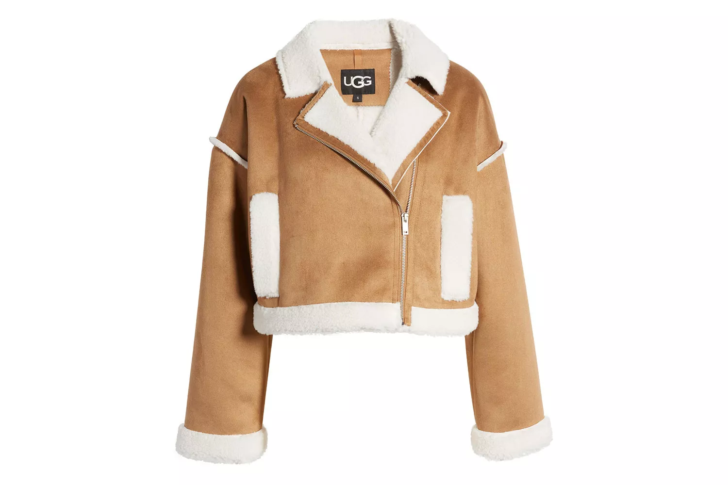 Nordstrom UGG Takara Luxe Fluff Faux Shearling Crop Moto Jacket