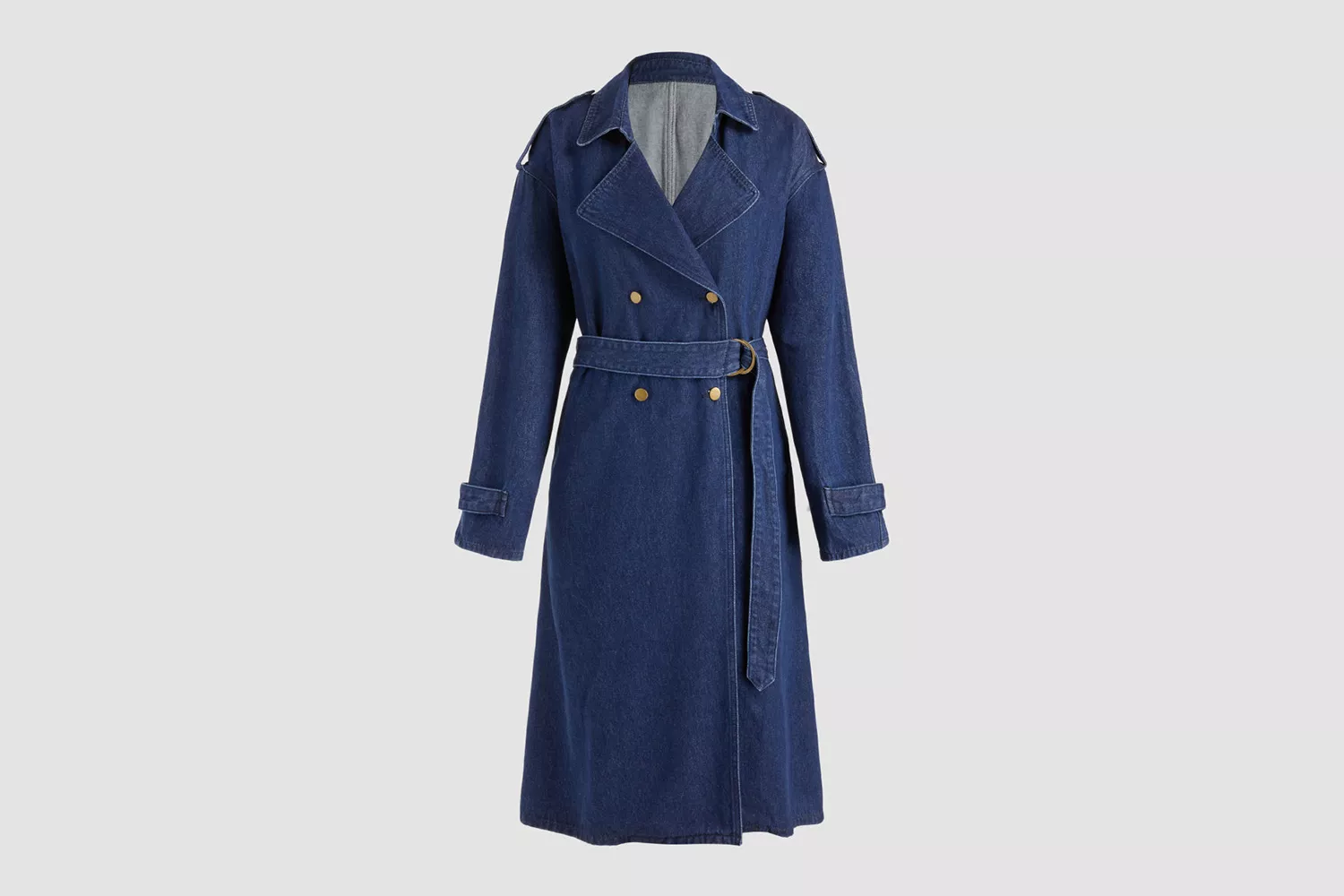 Cider Statement Maker Denim Trench Coat