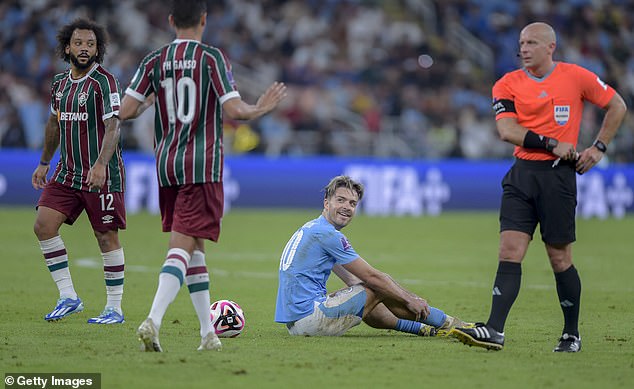 The Brazilian player blamed Man City striker Jack Grealish (pictured) for causing the brawl