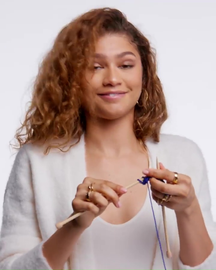 Zendaya loves knitting and introduced boyfriend Tom to the hobby