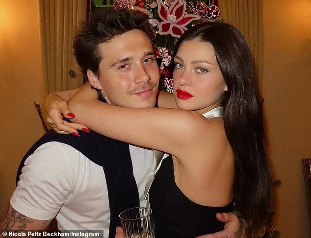 Brooklyn Beckham and Nicola Peltz looked glam led the Boxing Day celebrations on Instagram on Tuesday as the couple spent time with Nicole's side of the family