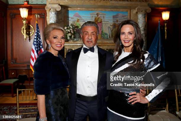 Sylvester Stallone and Lynda Carter at the Justice Ruth Bader... News Photo  - Getty Images