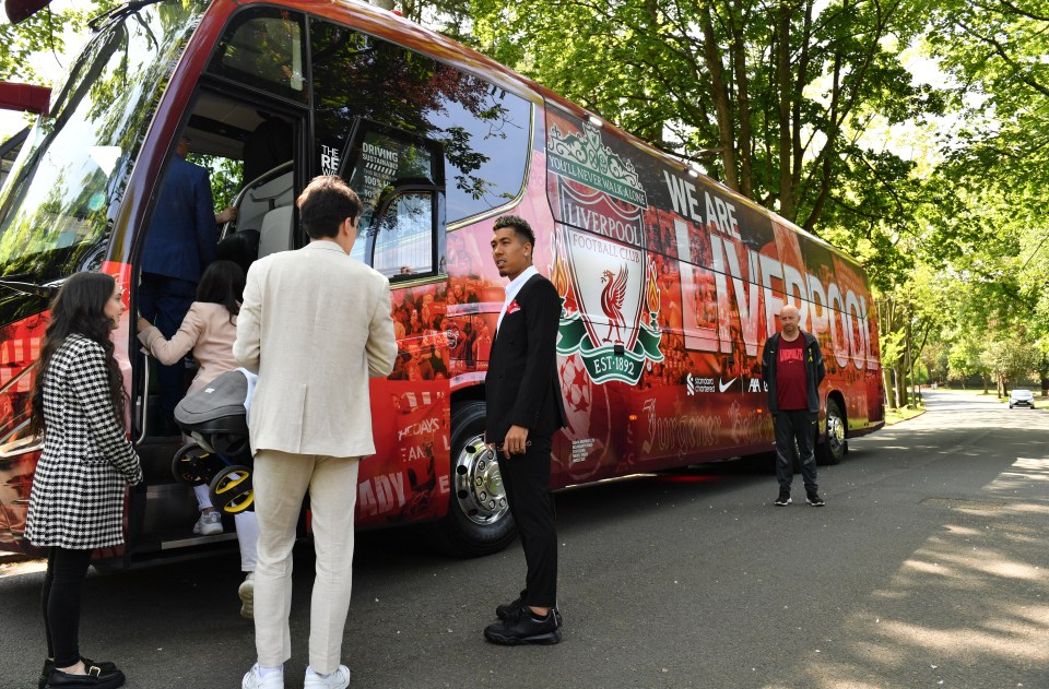 Firmino was suited and booted for the occasion