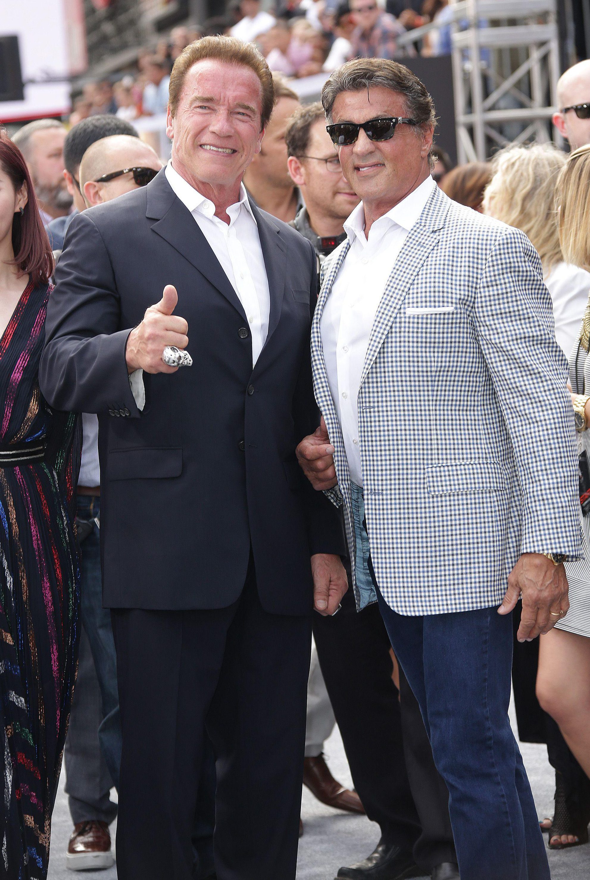  Arnie and Sly are close mates off-screen