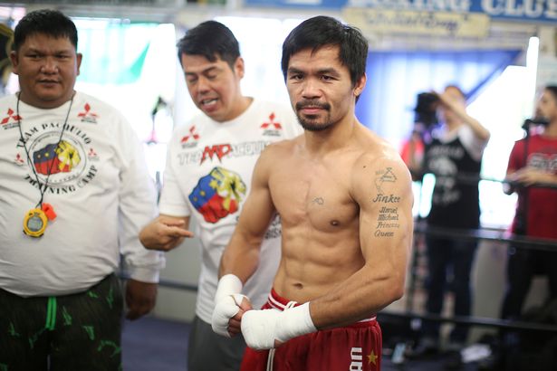 Manny Pacquiao works out