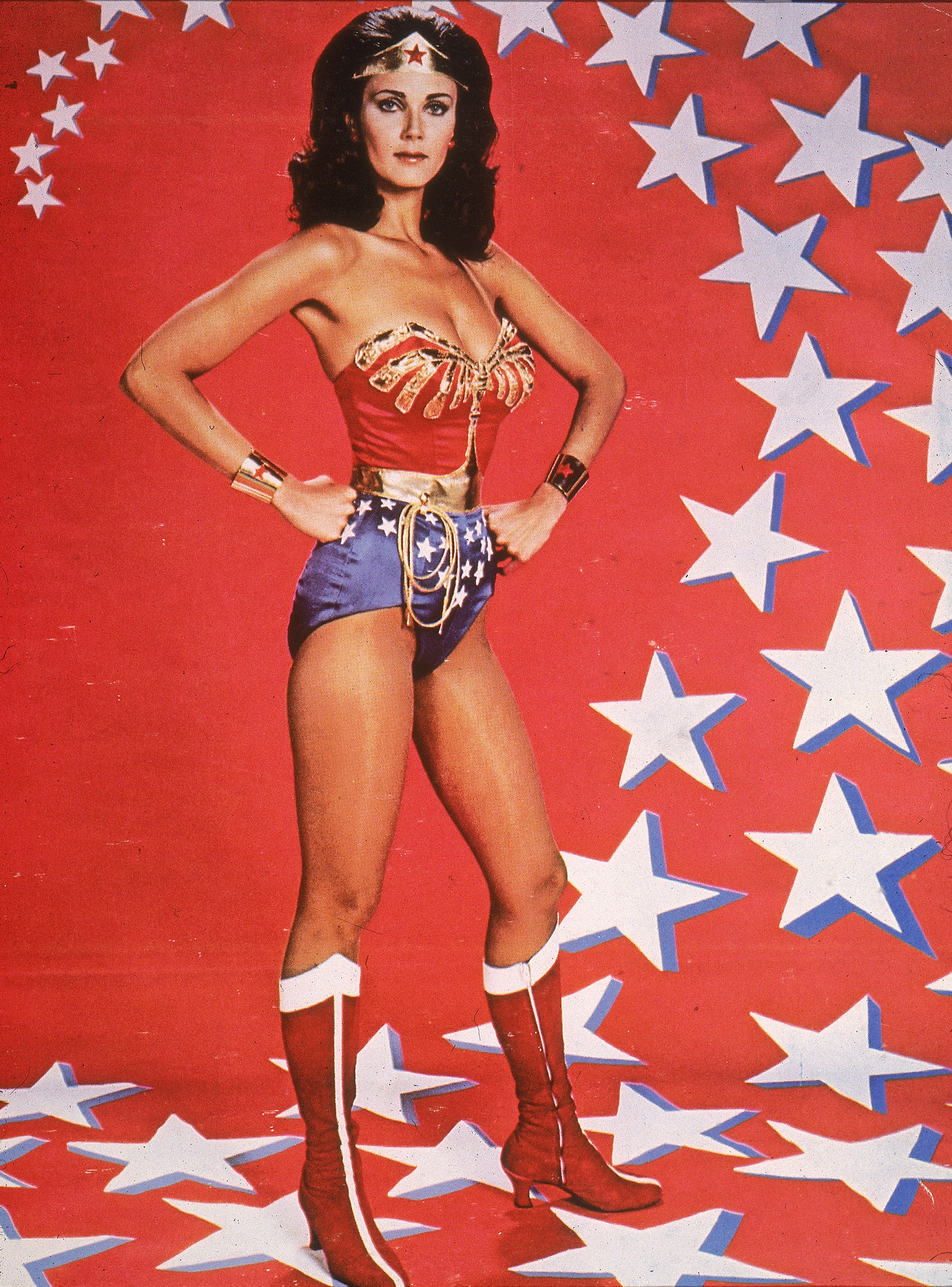 Lynda Carter as "Wonder Woman."