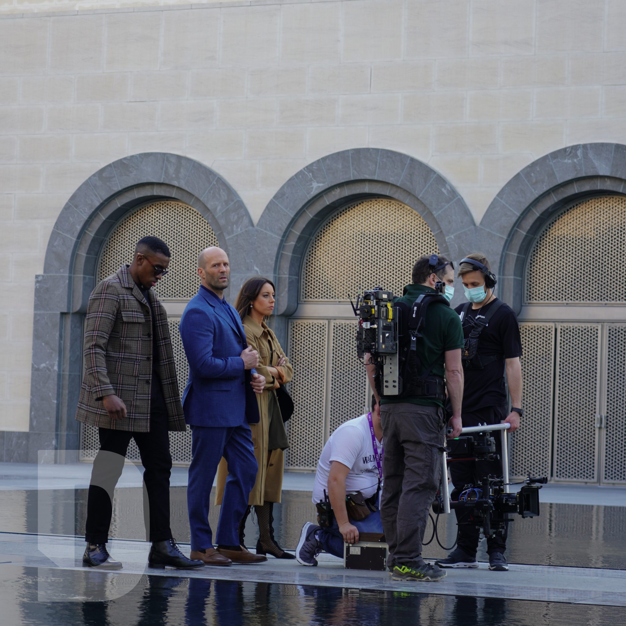 A Doha News Special! On set with Jason Statham, Guy Ritchie and Aubrey  Plaza - Doha News | Qatar