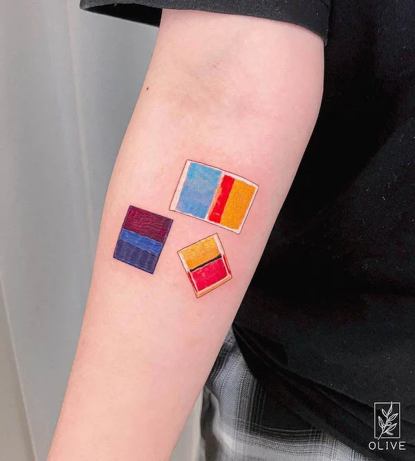 Mark Rothko paintings tattoo by @tattoo_artist_olive