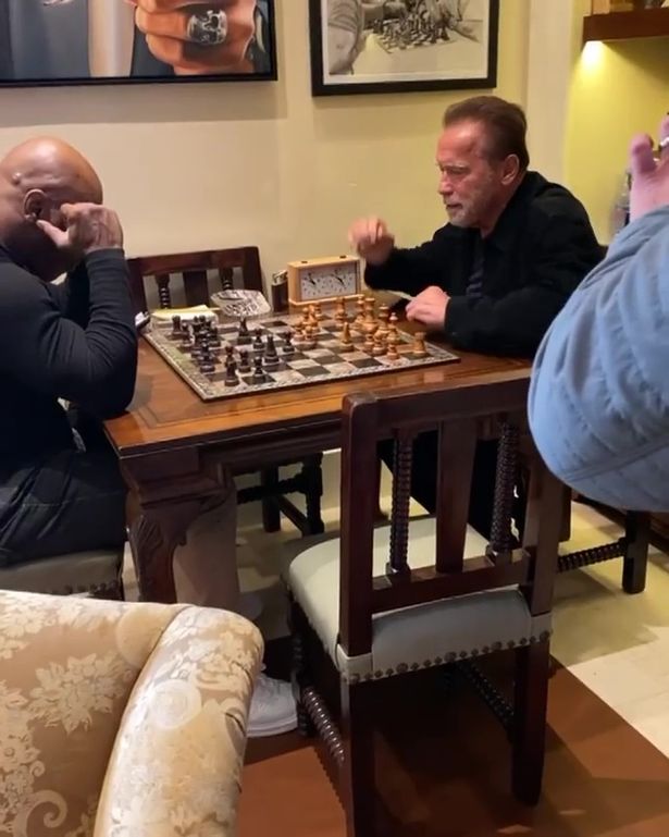 Iron Mike paid a visit to the 73-year-old former Mr Olympia's house in Loa Angeles