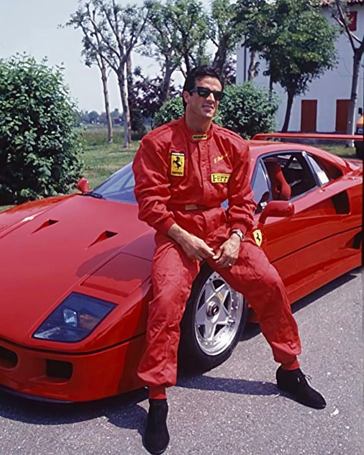 OC  on Instagram: “Sylvester Stallone with the F40 at the Ferrari factory  in Maranello, 1990. ” | Ferrari f40, Sylvester stallone, Ferrari poster