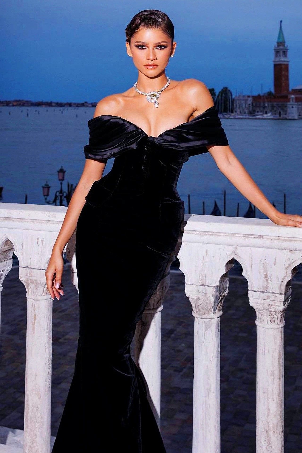 Zendaya | Bulgari Mediterranea High Jewelry Event in Venice | May 16, 2023  |  German Larkin | Hollywood glam dress, Glam dresses, Prom dress  inspiration