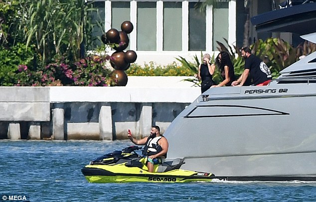 DJ Khaled, 42, hangs with Kylie Jenner, 21, on luxury yacht and takes  selfies on jet ski in Miami | Daily Mail Online