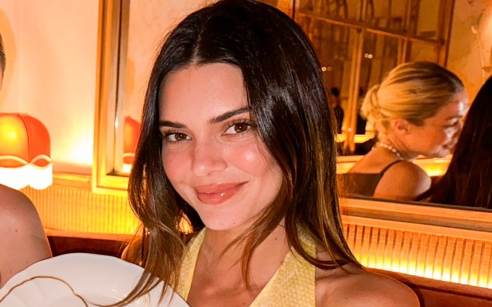 Kendall Jenner Shimmers in Sequin Yellow Dress and Strappy Sandals –  Footwear News