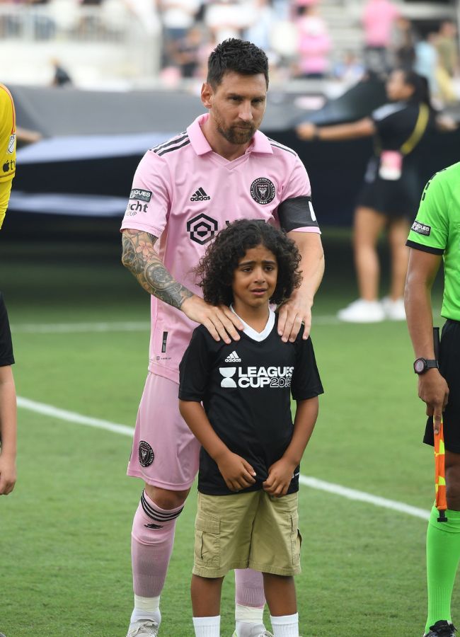 Lionel Messi Looks Out For DJ Khaled's Son In Sweet Moment