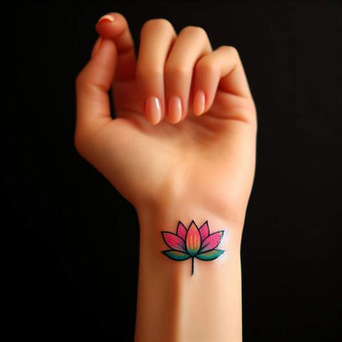 Lotus Wrist Tattoo