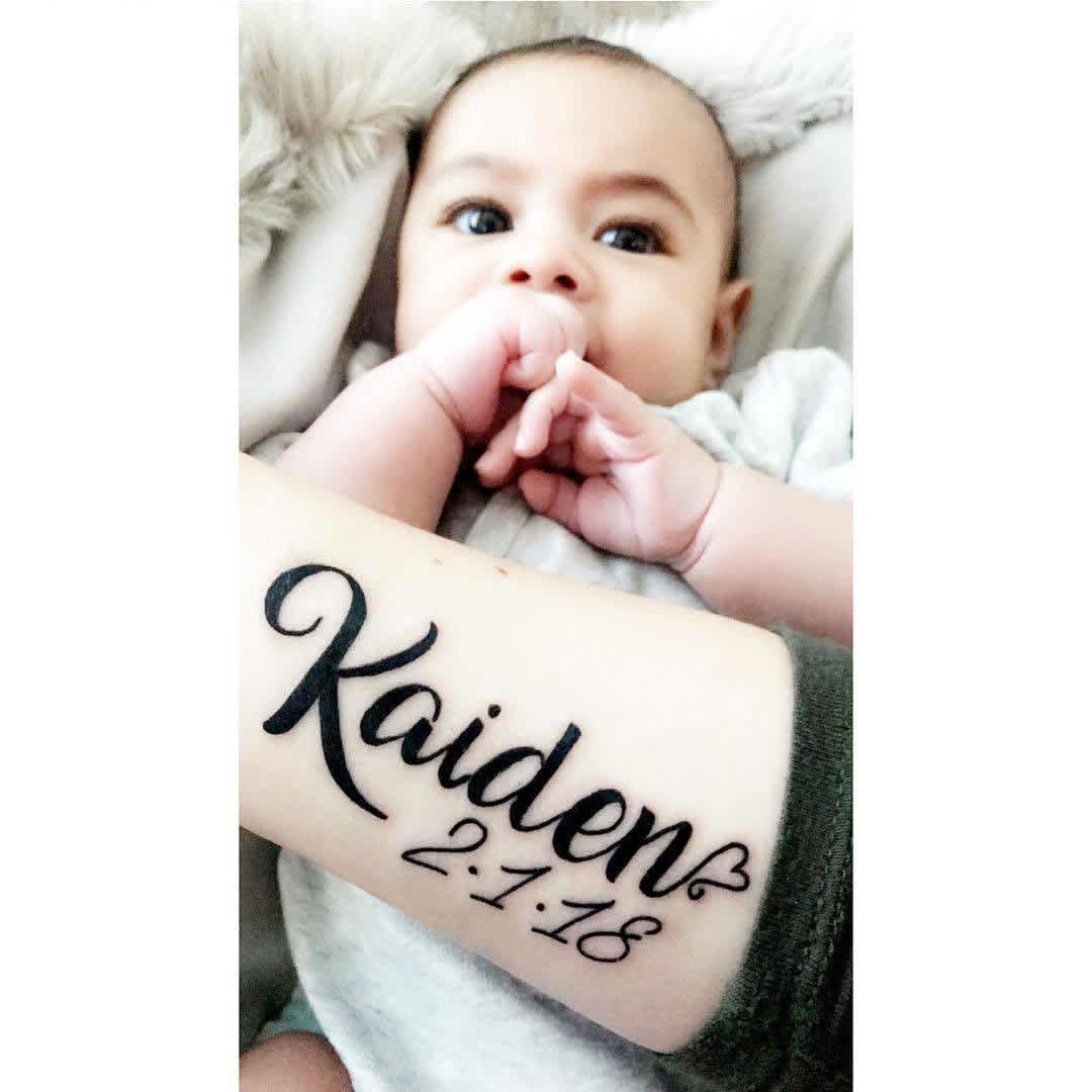 Birthday Baby Name Tattoo