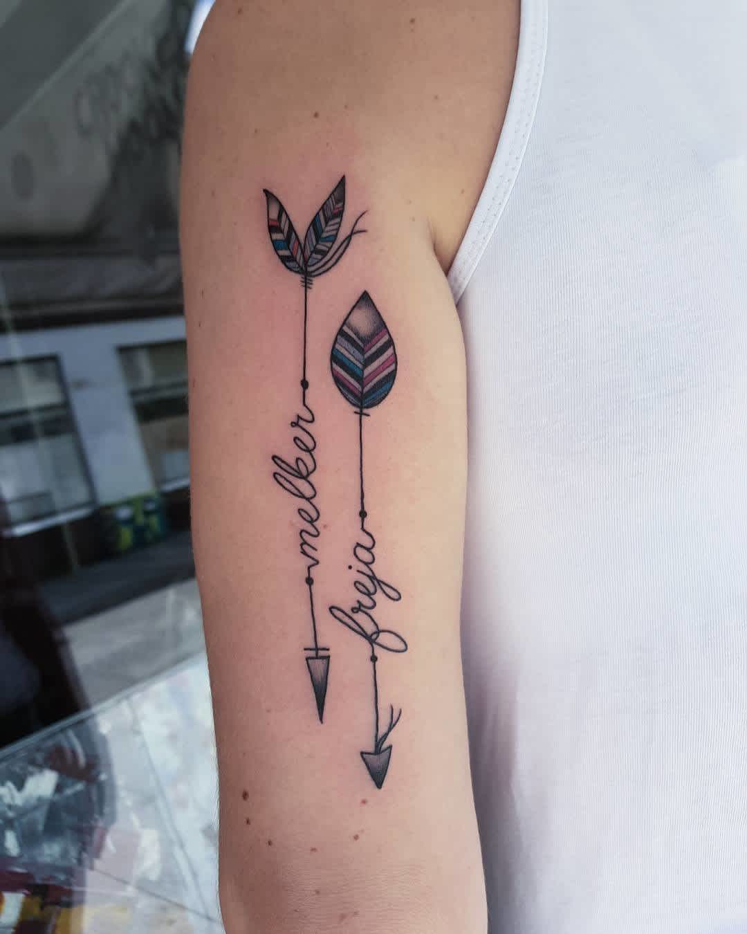 Arrow Baby Name Tattoo