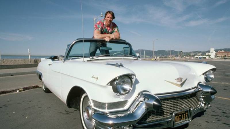 We'll start with the classics, Arnold has a Cadillac Eldorado Biarritz in early days of his career. The Eldorado had the face of a rich man's car and Arnold used it for driving to Malibu and back. (Photo: Pinterest)