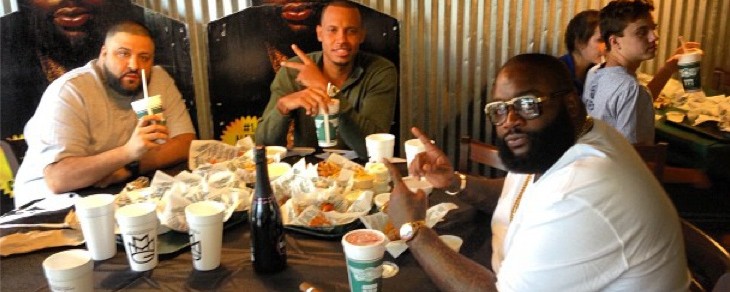 Rick Ross And DJ Khaled At Wingstop