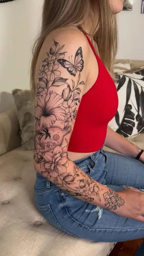 Unique Female Classy Half Sleeve Tattoo Designs 2024