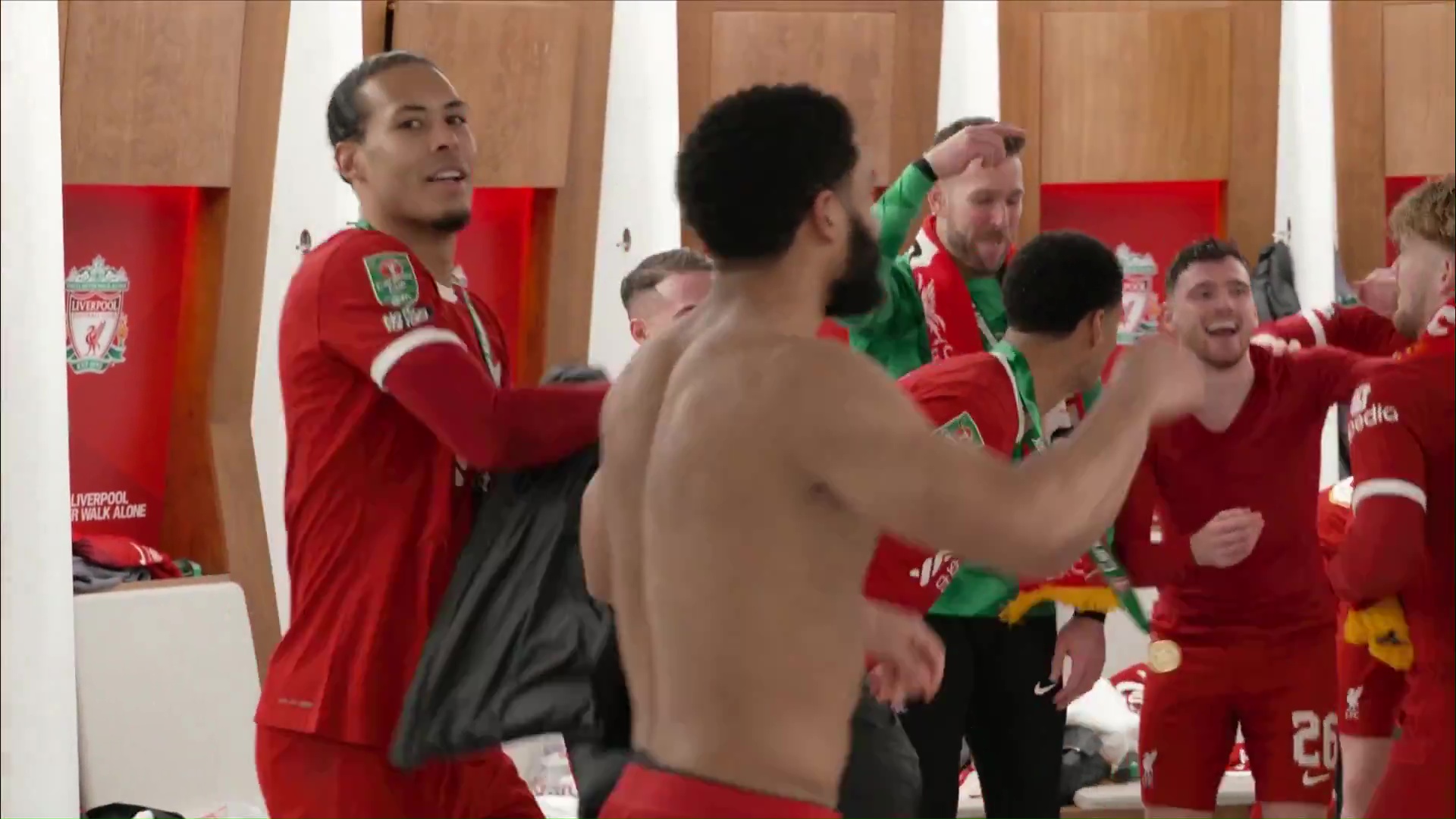 Liverpool stars danced the night away after beating Chelsea in the Carabao Cup final