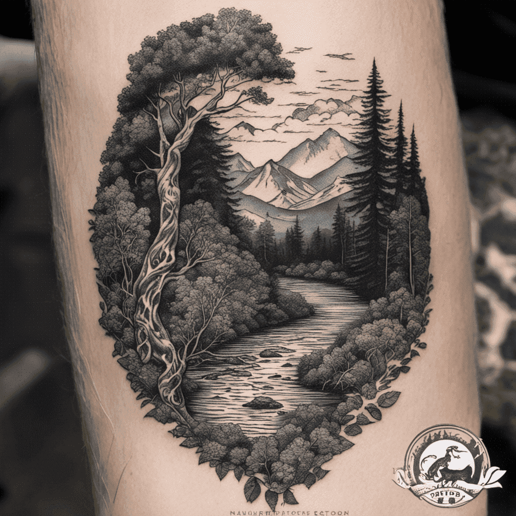 31+ Amazing AI-Created Nature Tattoo Ideas