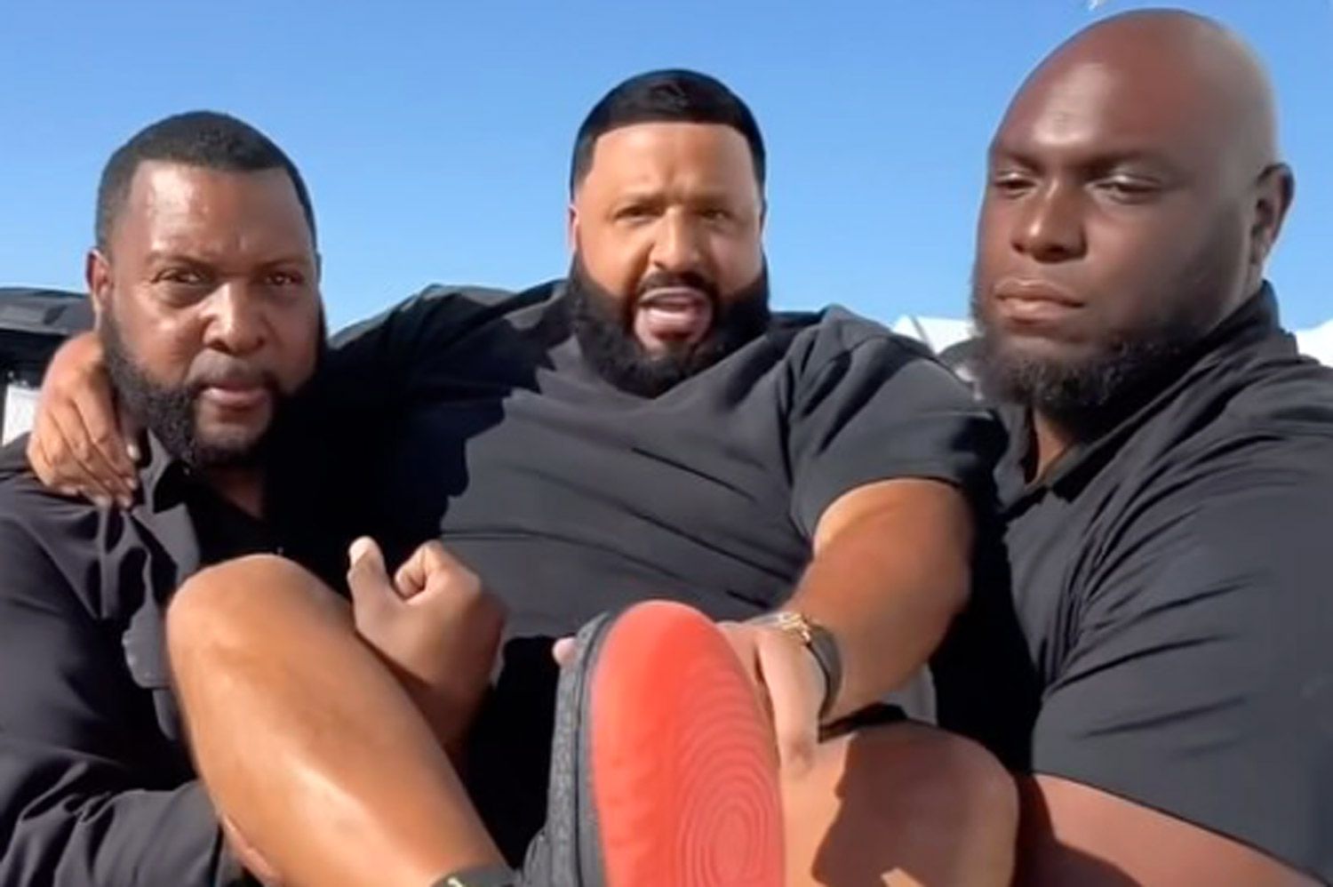 DJ Khaled Has Security Guards Carry Him to Stage to Not Mess Up His Air  Jordans