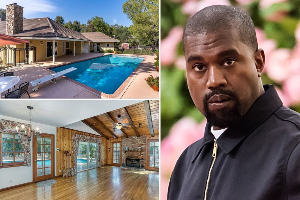 Inside Kanye West's new Hidden Hills home bought for $4.5 million, located across the street from Kim Kardashian.