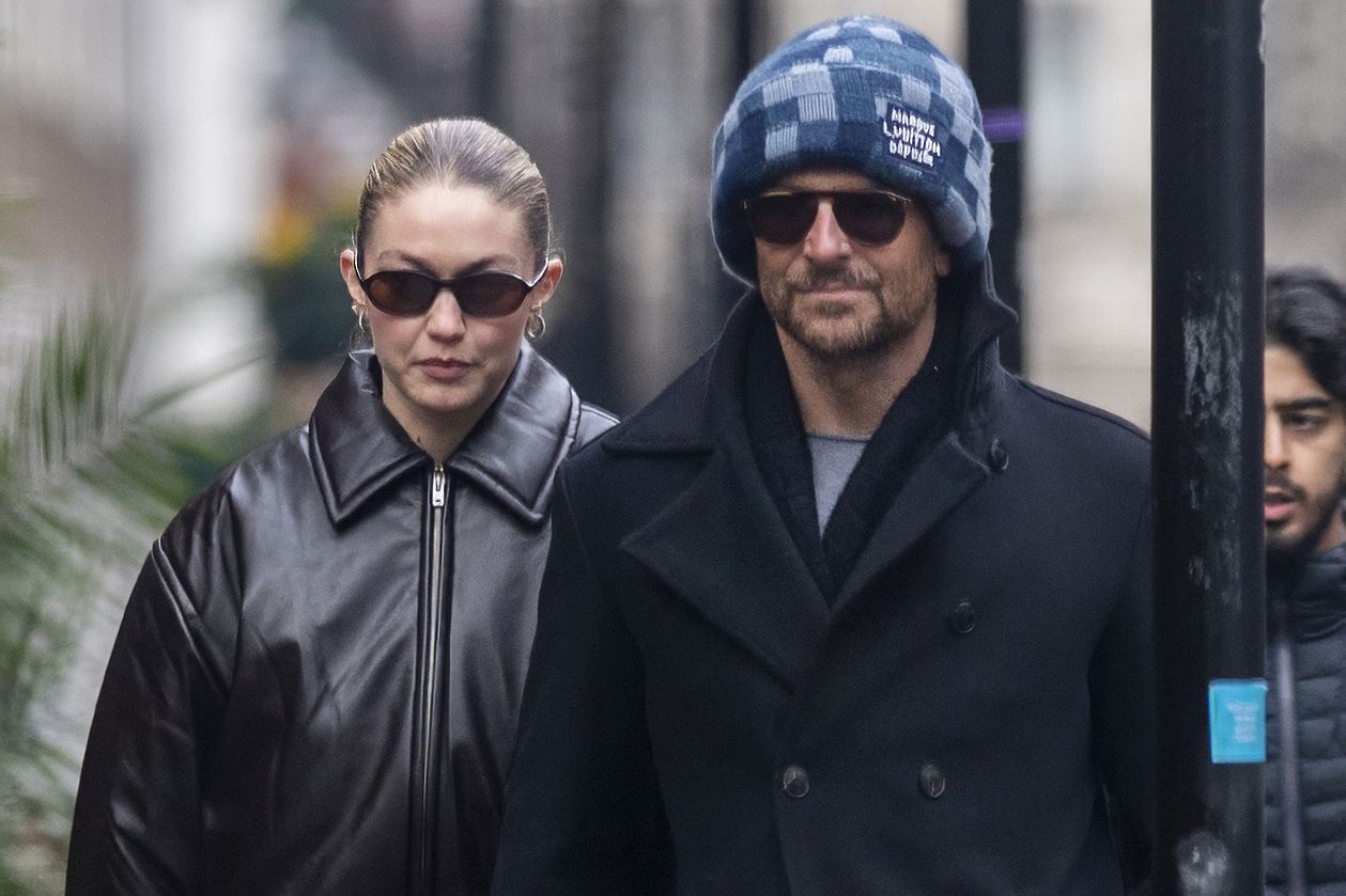 Gigi Hadid and Bradley Cooper Coordinate in Casual Looks for London Date |  Photos