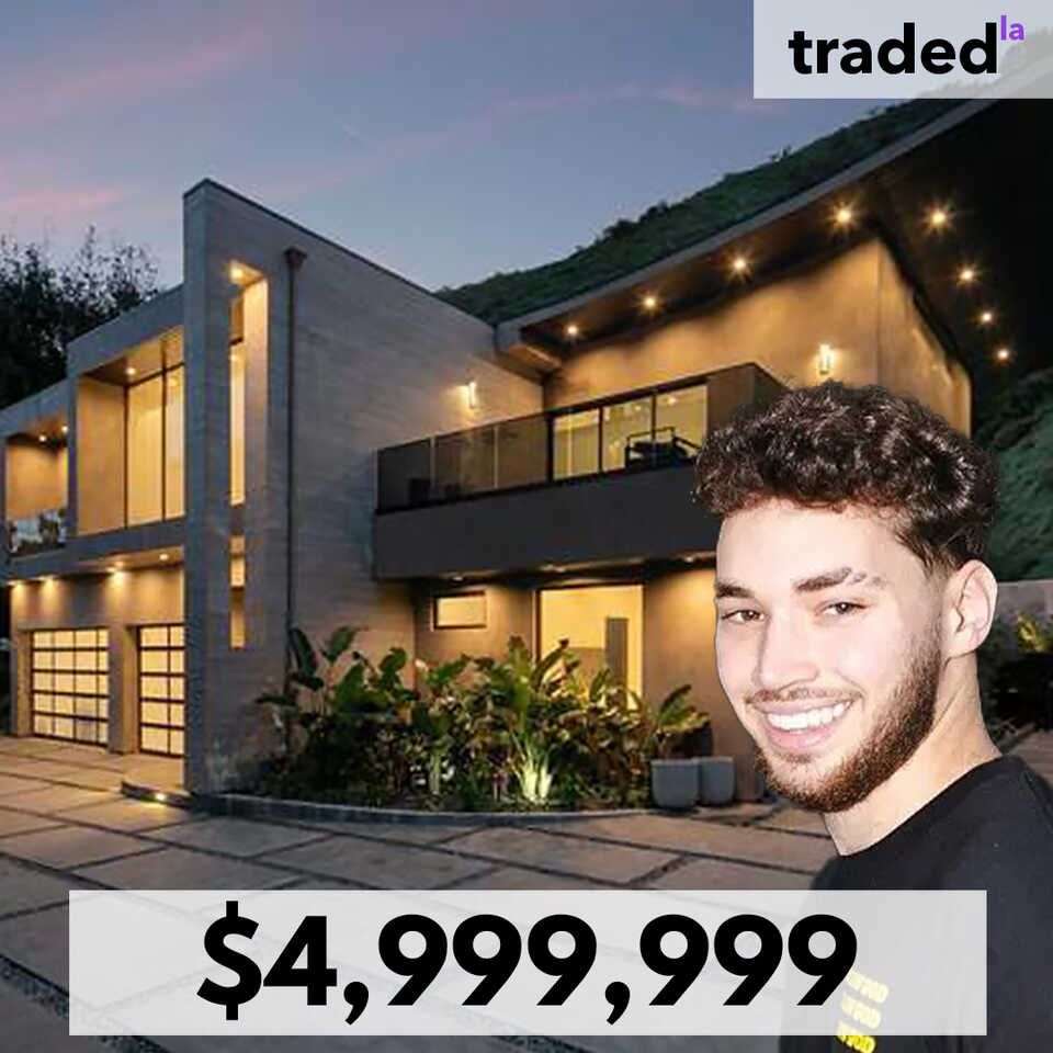 Adin Ross Sells Hollywood Hills Mansion To TrainerRoad CEO Nate Pearson For $5M | Adin Ross sells Hollywood Hills home for $4,999,999 | David Solomon, Anna Solomon, Brendan Brown | Single Family Residence | Sale | Traded