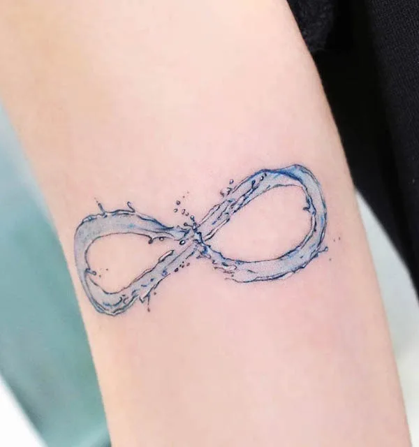 Water infinity tattoo by @tattooist_greem