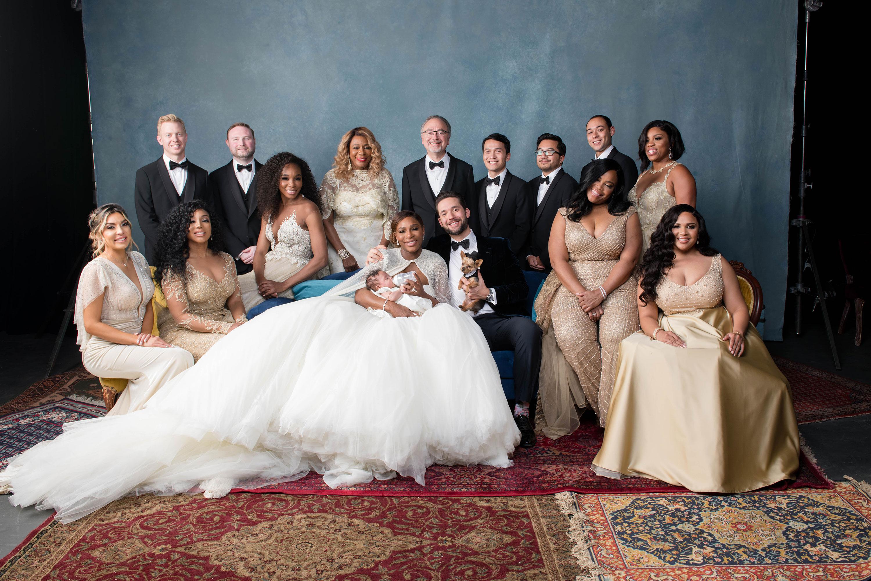  Serena Williams and her husband Alexis Ohanian have shared the first pictures from their lavish $1million wedding on Thursday