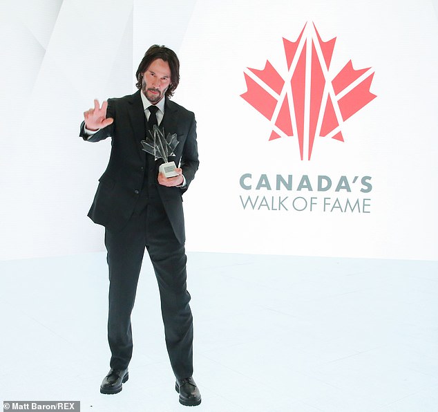 Proud Canadian: Reeves was raised in Toronto where he first started performing at local theatre productions and television before setting off to start his career in Hollywood in blockbusters like The Matrix