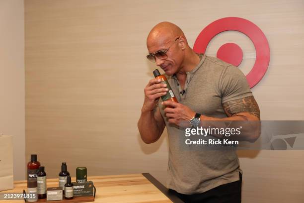 Dwayne "The Rock" Johnson celebrates PAPATUI at Target on March 29,... News  Photo - Getty Images