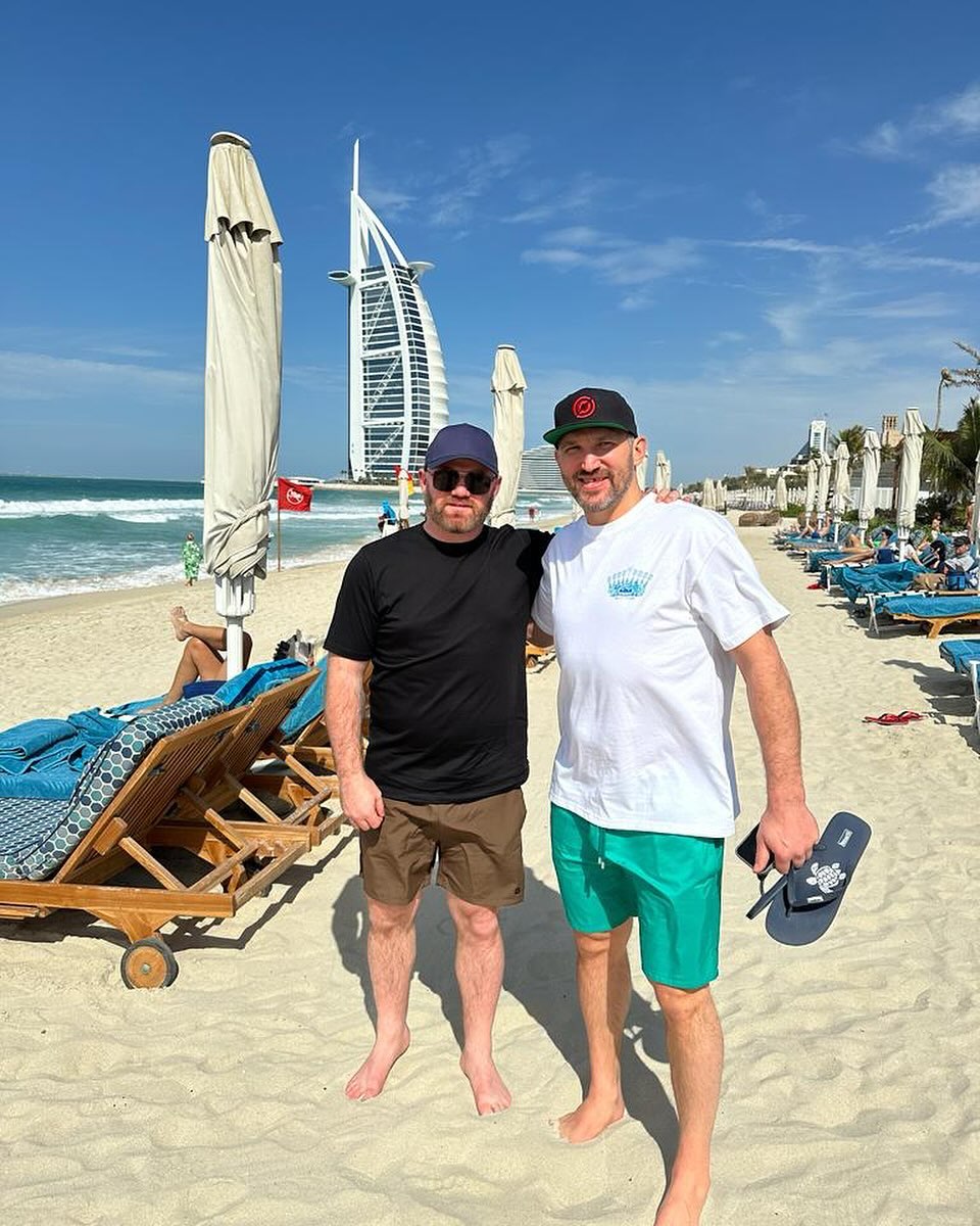 Wayne Rooney was pictured enjoying some winter sun in Dubai, UAE with an NHL legend