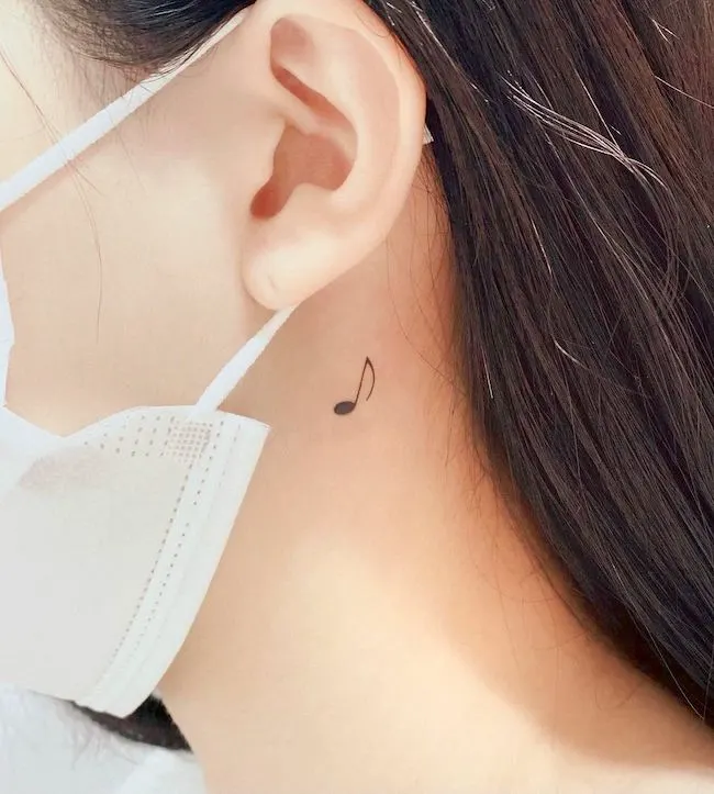 A tiny tattoo for music lovers by @yeowool_tattooer