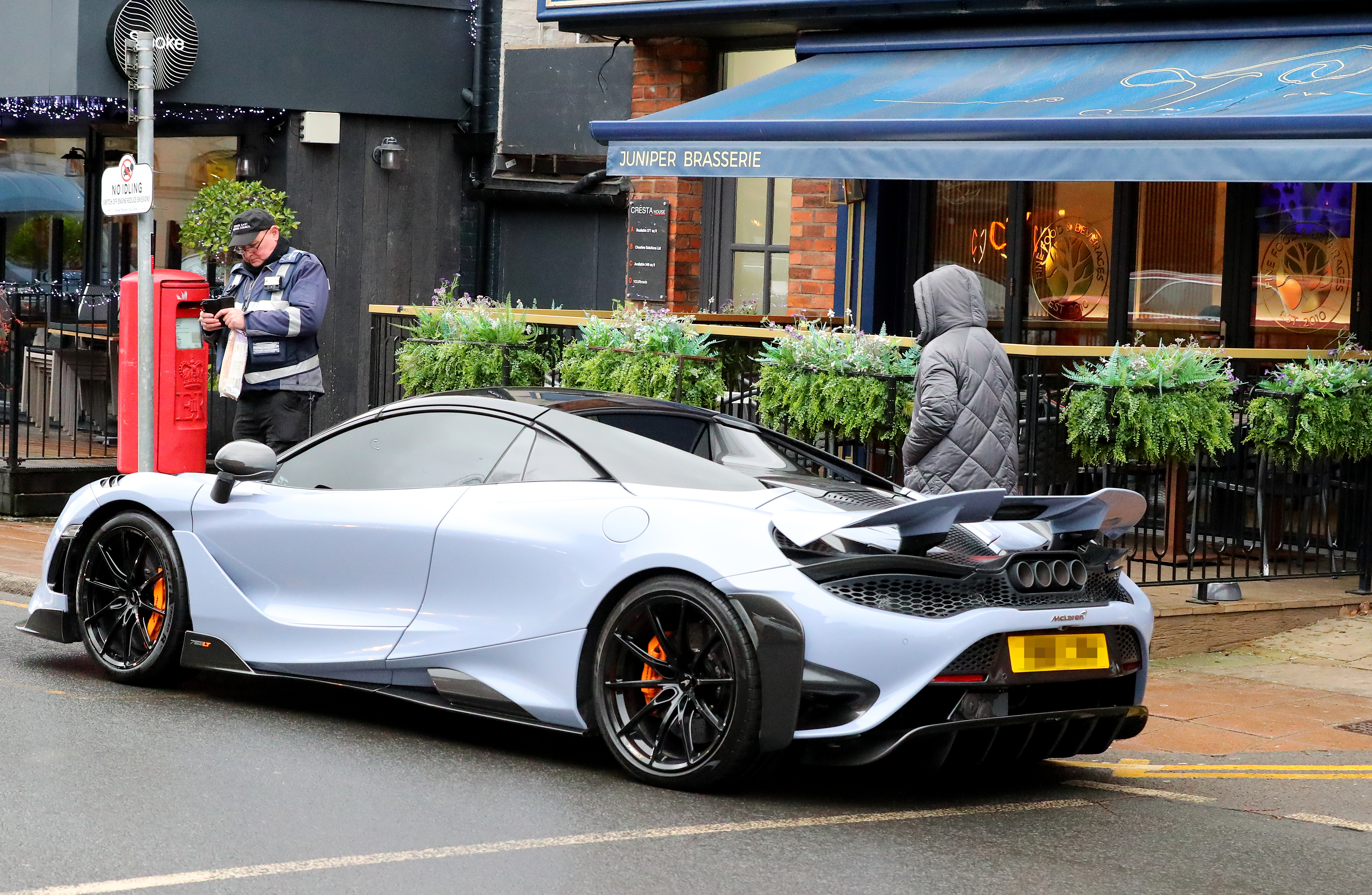 He parked his motor right outside but failed to spot the double yellow lines