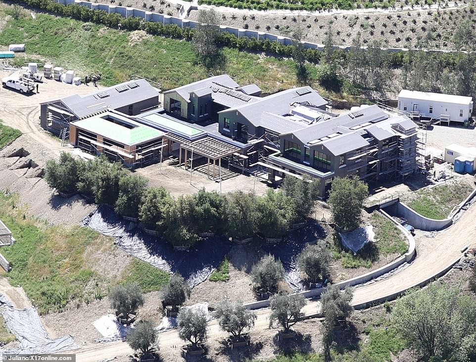 The 30,000 sq ft ultimate modern farm house was designed by top Canadian architect Richard Landry on a four-acre lot, the biggest in Hidden Hills