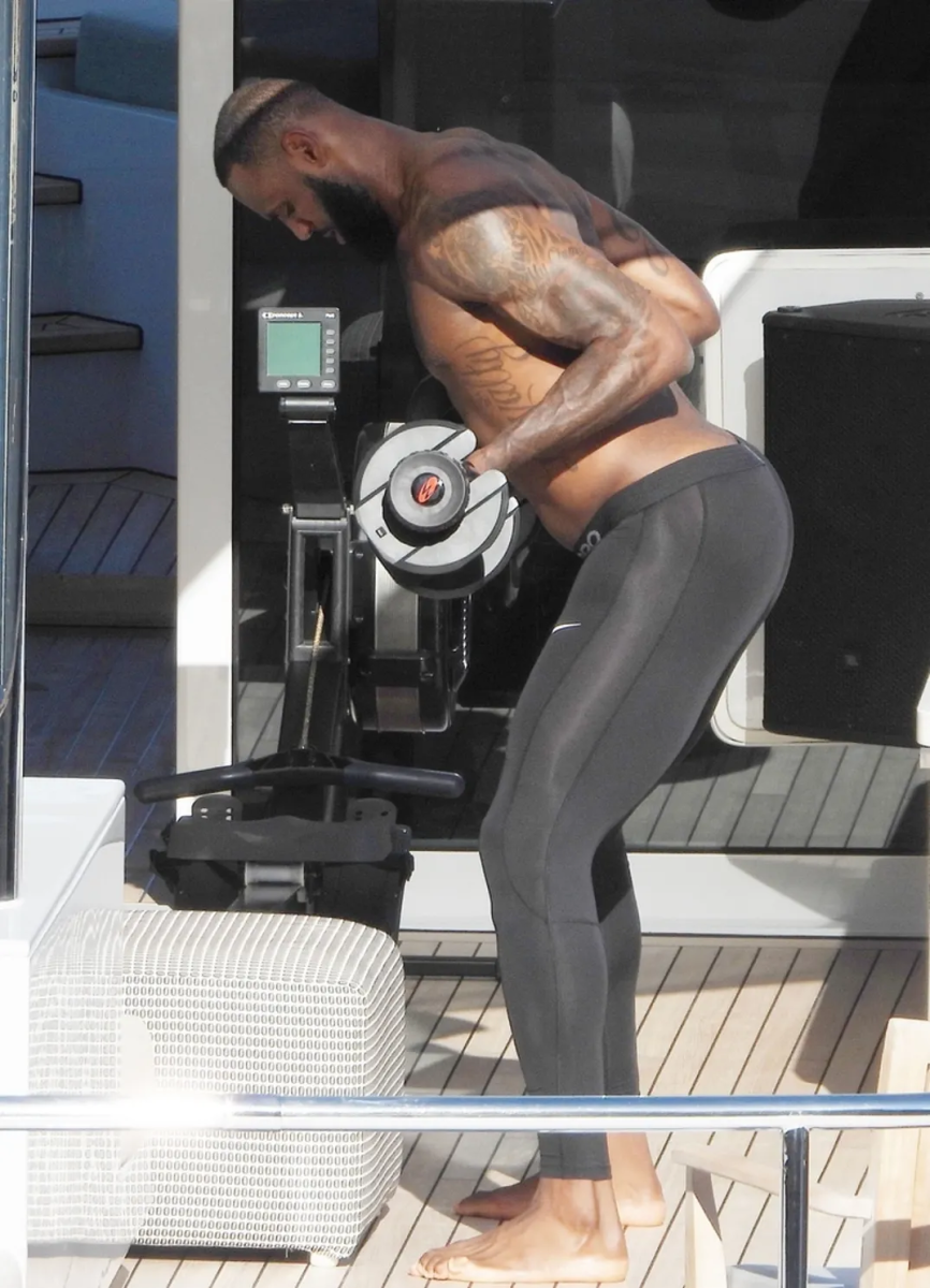 LeBron James working out 4