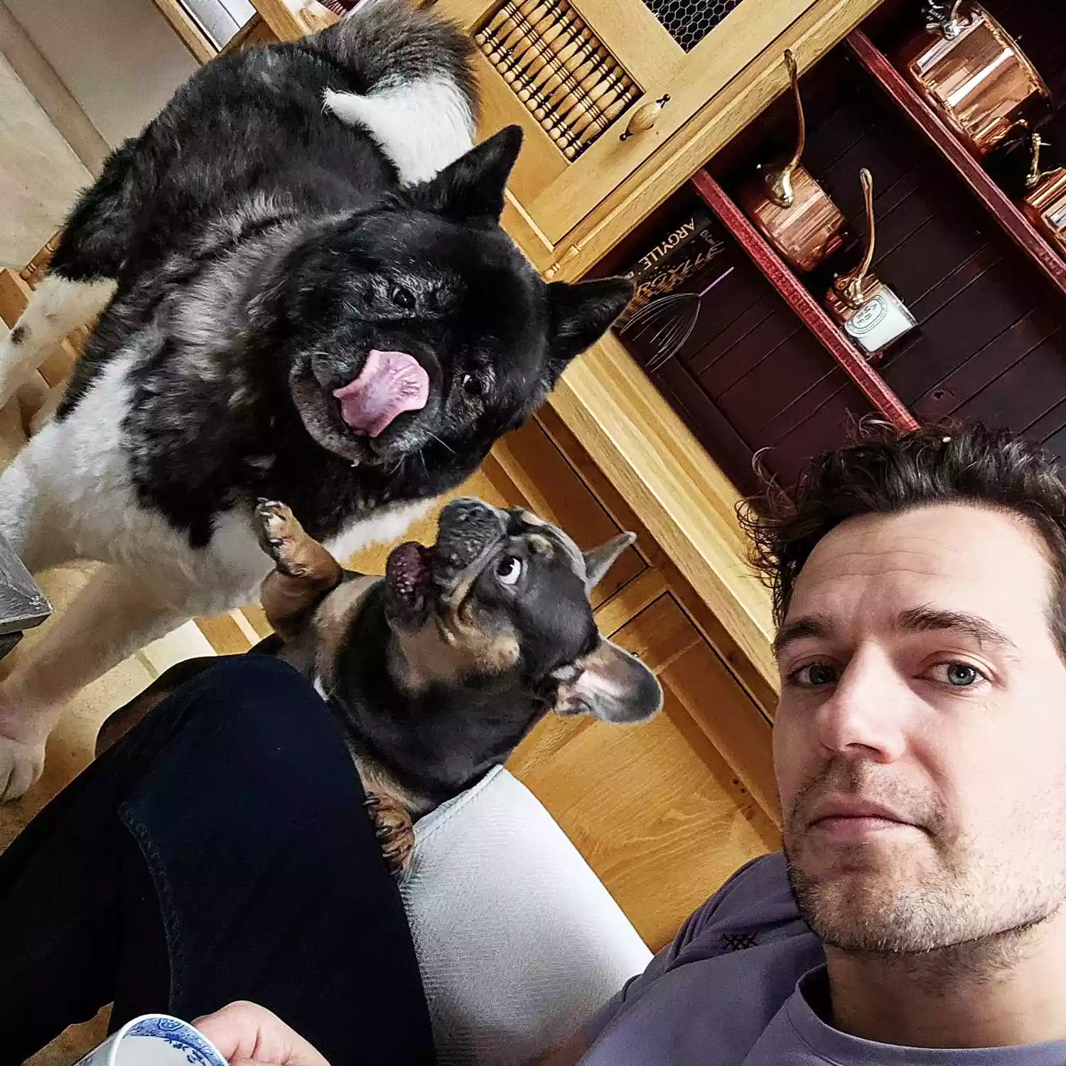 Henry Cavill and Girlfriend Natalie Viscuso Share Tributes for Dog Baggins' 1st Birthday