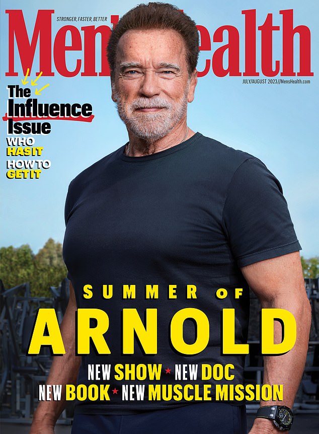 Icon: Arnold Schwarzenegger candidly discussed his sex life, aging in the public eye and gave an insight into his grueling workout regime in a candid new interview with Men's Health