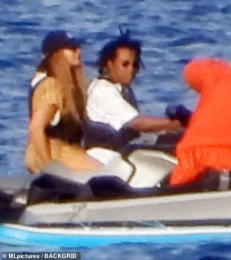 Good times: Beyoncé and Jay-Z were still crazy in love on Wednesday as they continued their Mediterranean holiday in the south of France